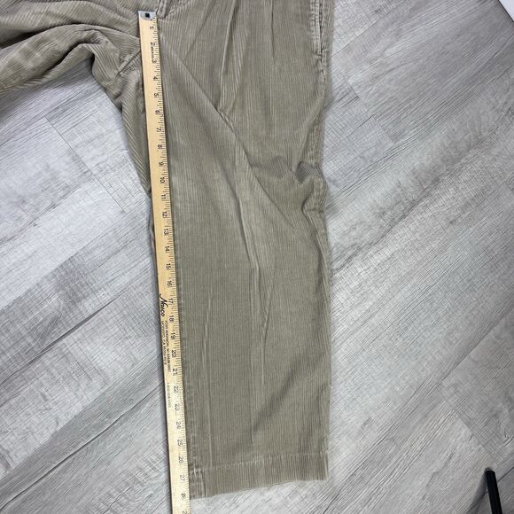 Vtg LL Bean Pants Mens 31X29 Khaki Classic Flat Front Straight Leg Corduroy P - Picture 8 of 13
